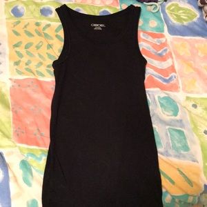 an adult extra small plain black tank